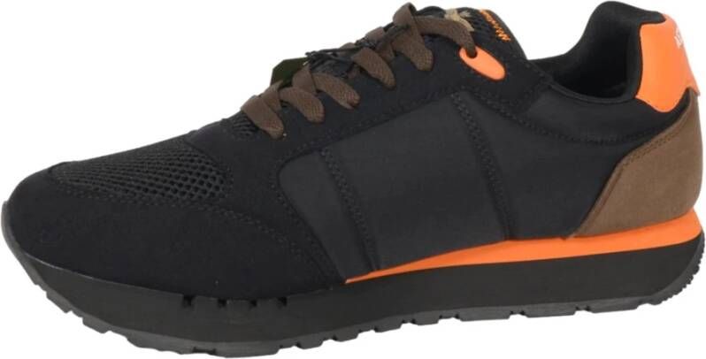 aeronautica militare Tricolori Running Sneakers Zwart Oranje Multicolor Heren