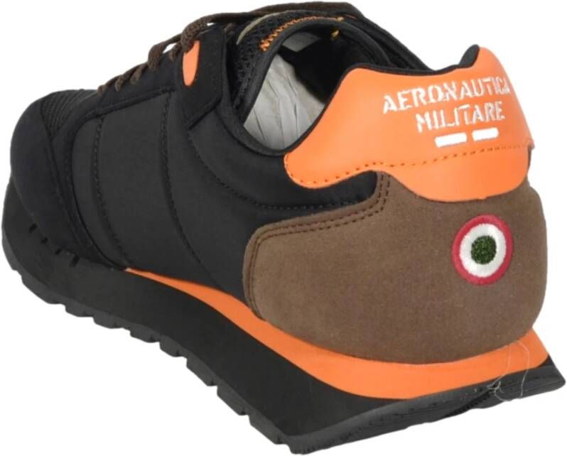 aeronautica militare Tricolori Running Sneakers Zwart Oranje Multicolor Heren