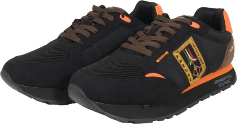 aeronautica militare Tricolori Running Sneakers Zwart Oranje Multicolor Heren