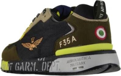 aeronautica militare Zwarte platte schoenen Actieve levensstijl Sneakers Black Heren