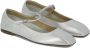 Aeyde Zilveren Leren Ballerina's Puntige Neus Schoenen - Thumbnail 2