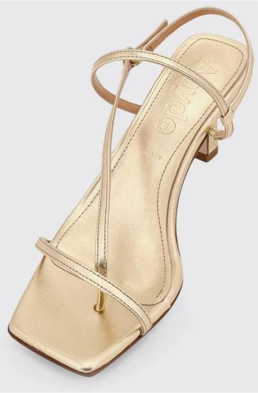 aeyde Bruin Leren Hakken Sandalen