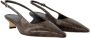 Aeyde Bruine Slangeprint Leren Puntige Sandalen - Thumbnail 2
