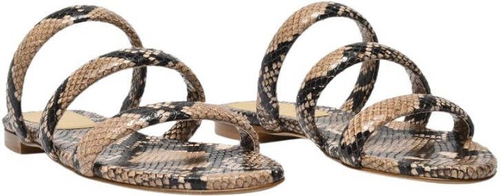 aeyde Chrissy sandalen in natuurlijke slangenprint leer Bruin Dames