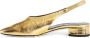 Aeyde Gouden Crackle Leren Slingback Hakken - Thumbnail 2