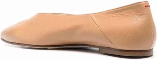 aeyde Hazelnoot Nappa Leren Platte Schoenen Brown Dames