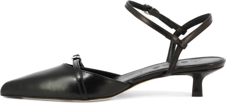 aeyde Melia Leren Slingbacks Nappa Black Dames