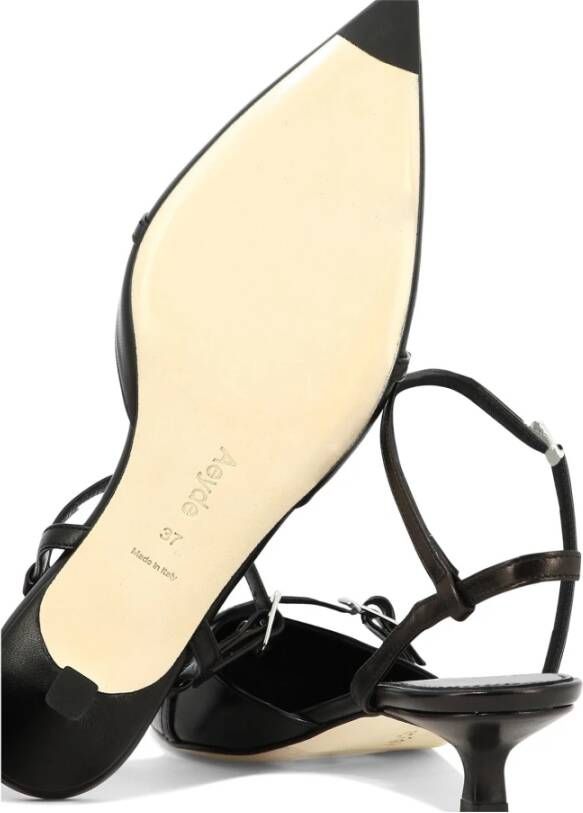 aeyde Melia Leren Slingbacks Nappa Black Dames