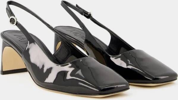 aeyde Zwarte Lakleren Instap Hakken Black Dames