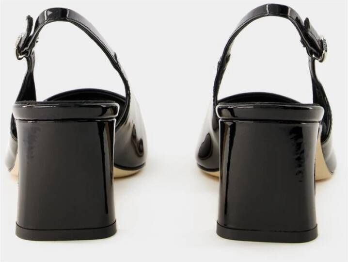 aeyde Zwarte Lakleren Instap Hakken Black Dames