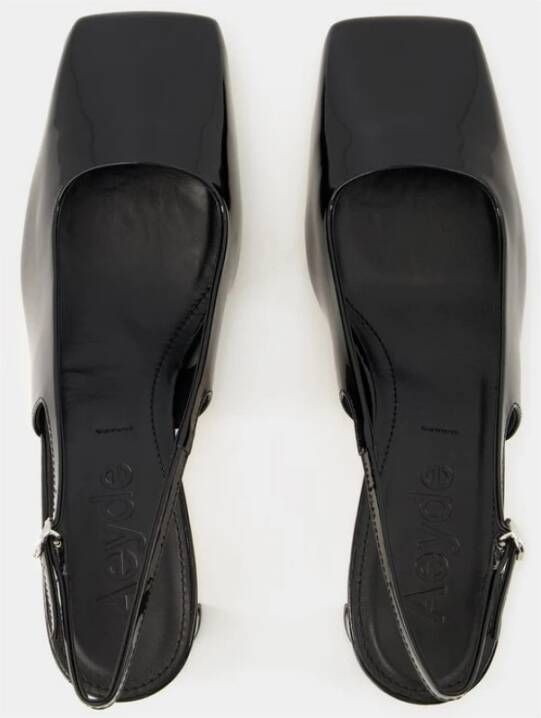 aeyde Zwarte Lakleren Instap Hakken Black Dames
