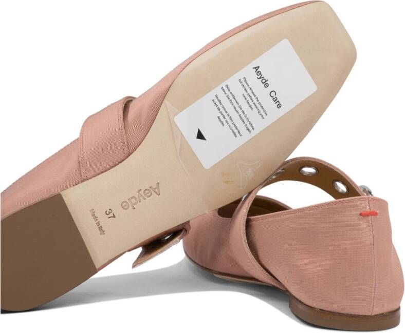 Aeyde Roze Zijden Eyelet Ballerina's - Foto 2