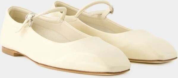 aeyde Tijdloze Elegante Ballerina Beige Dames