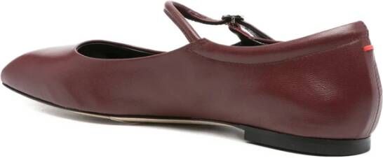 aeyde Vierkante Neus Enkelband Gesp Schoenen