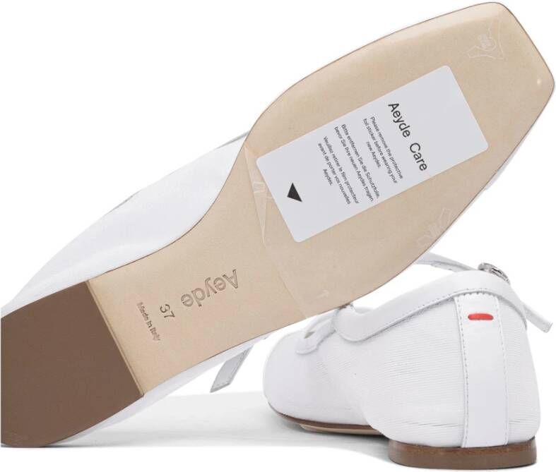 aeyde Witte Ballerina Flats Elegante Stijl