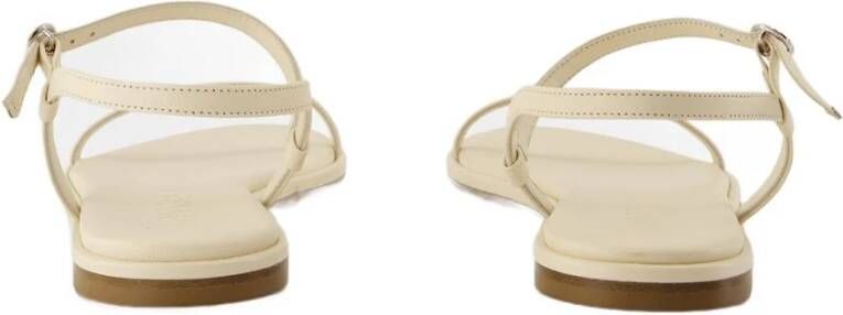 aeyde Witte Leren Sandalen Open Teen