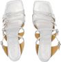 Aeyde Zilveren Leren Gesp Sandalen - Thumbnail 2