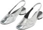 Aeyde Zilveren Platte Schoenen Elastische Band Hak - Thumbnail 2