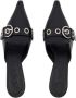 Aeyde Zwarte Leren Kitten Heel Muiltjes - Thumbnail 2