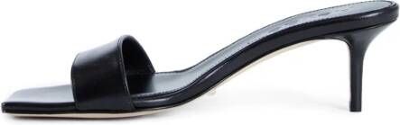 aeyde Zwarte Nappa Leren Kitten Hak Schoenen