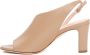 AGL Beige Leren Sandalen met 80mm Hak - Thumbnail 2