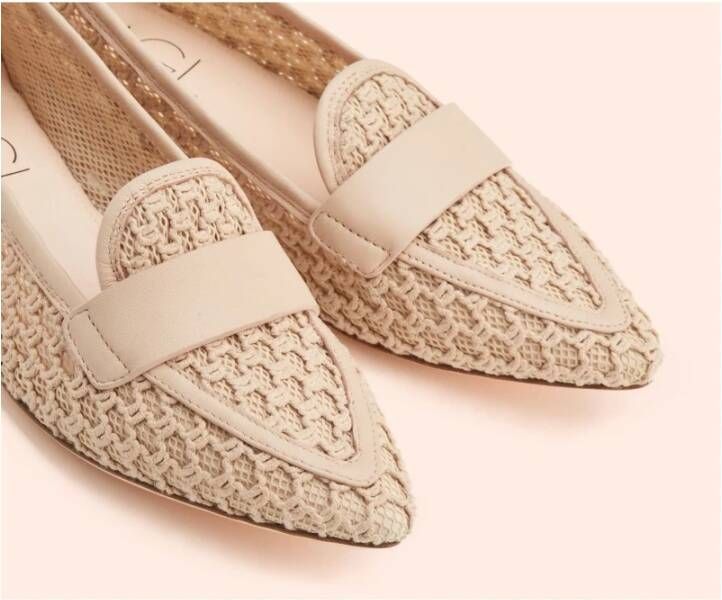 AGL Mesh Loafers voor Moderne Vrouwen Beige Dames