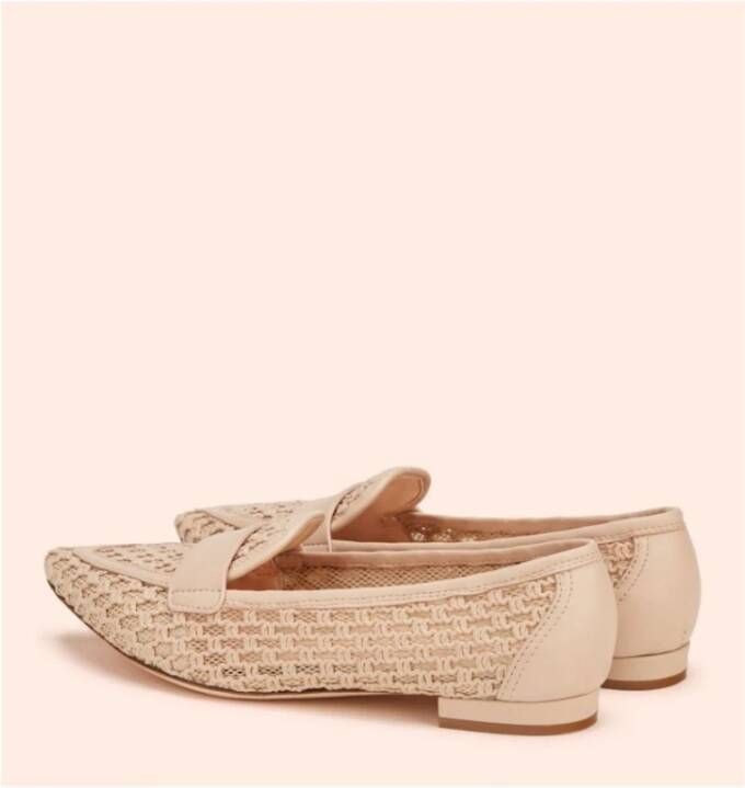 AGL Mesh Loafers voor Moderne Vrouwen Beige Dames