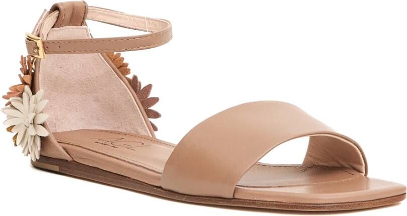 AGL Bloemapplicatie Leren Sandalen voor Vrouwen