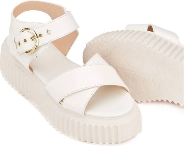 AGL Flat Sandals Beige Dames