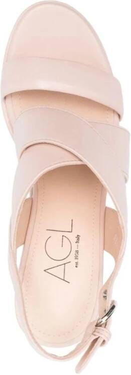 AGL Elegante Beige Hoge Hak Sandalen Beige Dames