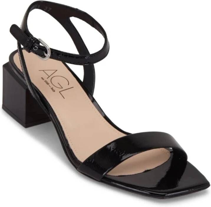 AGL Flat Sandals Black Dames