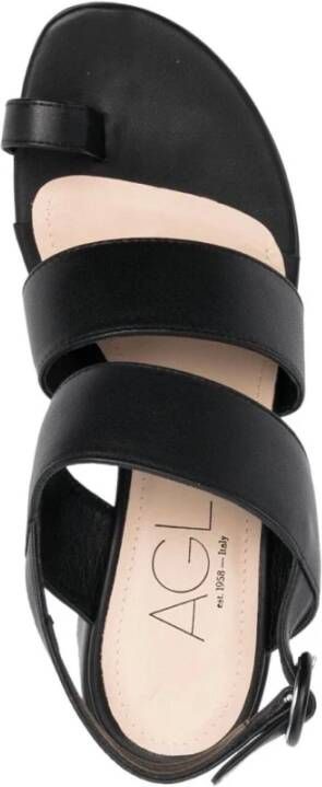 AGL Flat Sandals Black Dames