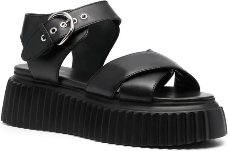 AGL Zwarte Sleehak Sandalen Black Dames