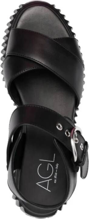 AGL Flat Sandals Black Dames