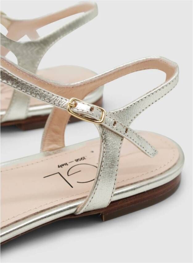 AGL Flat Sandals Gray Dames