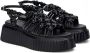 AGL Zwarte Flatform Sandalen Casual Open Sleehakken Black Dames - Thumbnail 3