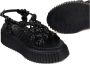 AGL Zwarte Flatform Sandalen Casual Open Sleehakken Black Dames - Thumbnail 6