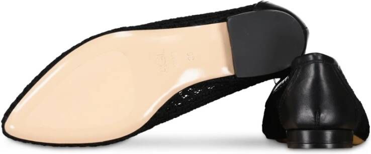 AGL Italiaanse Leren Loafers met Unieke Details Black Dames