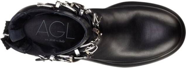 AGL Laarzen met zilveren decoratie Zwart Dames