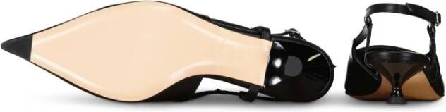 AGL Elegante Leren Sling-Back Pumps Black Dames