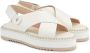 AGL Witte Leren Platte Sandalen White Dames - Thumbnail 2