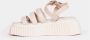 AGL Sandaal mettle extralisìght rubber bodem Beige Dames - Thumbnail 4