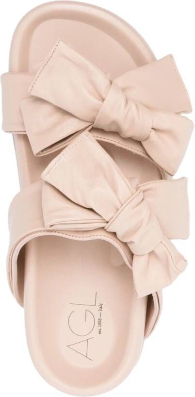 AGL Strikdetail sandalen Beige Dames