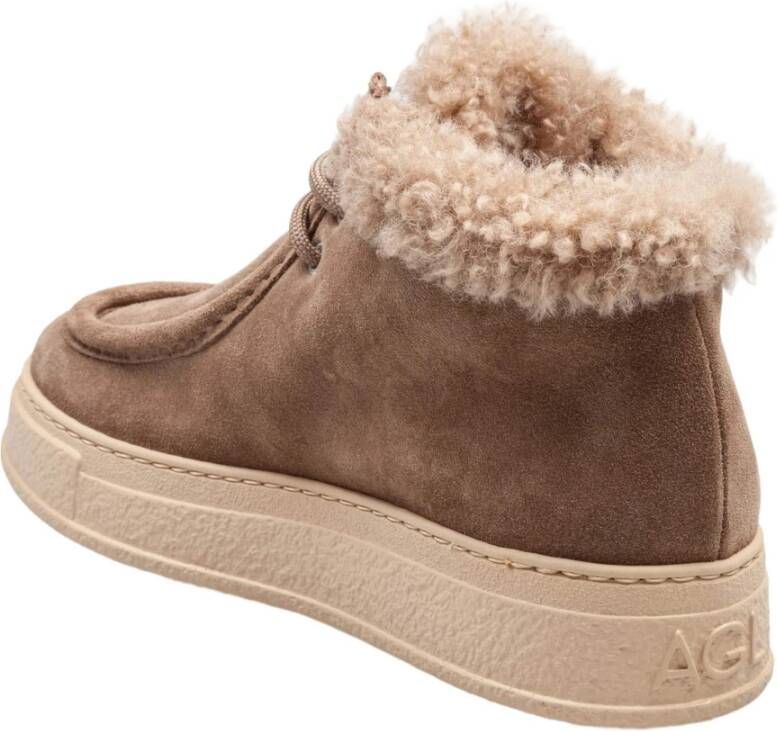 AGL Taupe Suède Sneakers voor Vrouwen
