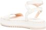 AGL Witte Casual Open Platte Sandalen White Dames - Thumbnail 4