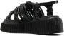 AGL Zwarte Flatform Sandalen Casual Open Sleehakken Black Dames - Thumbnail 9
