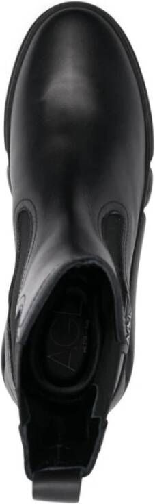 AGL Zwarte Leren Chelsea Booties