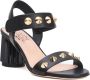 AGL Zwarte Leren Studs Sandalen - Thumbnail 2