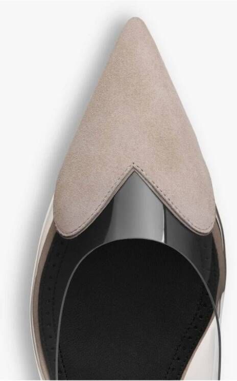 Alaïa Beige Heart Flat Slingback Schoenen