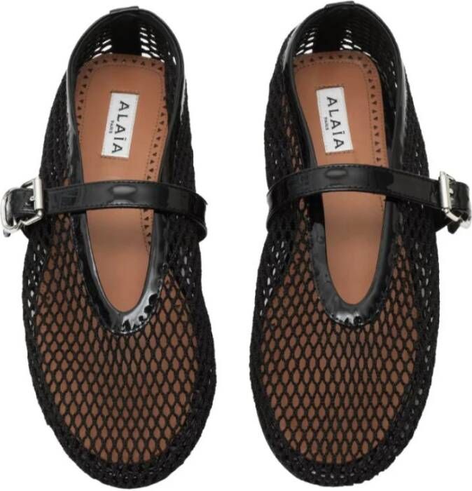 Alaïa Fishnet Ballet Flats Black Dames